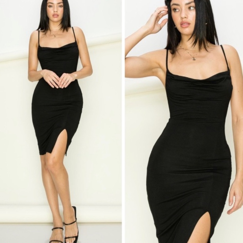 After Hours Cowl Neck Mini Dress - Picture 2 of 5